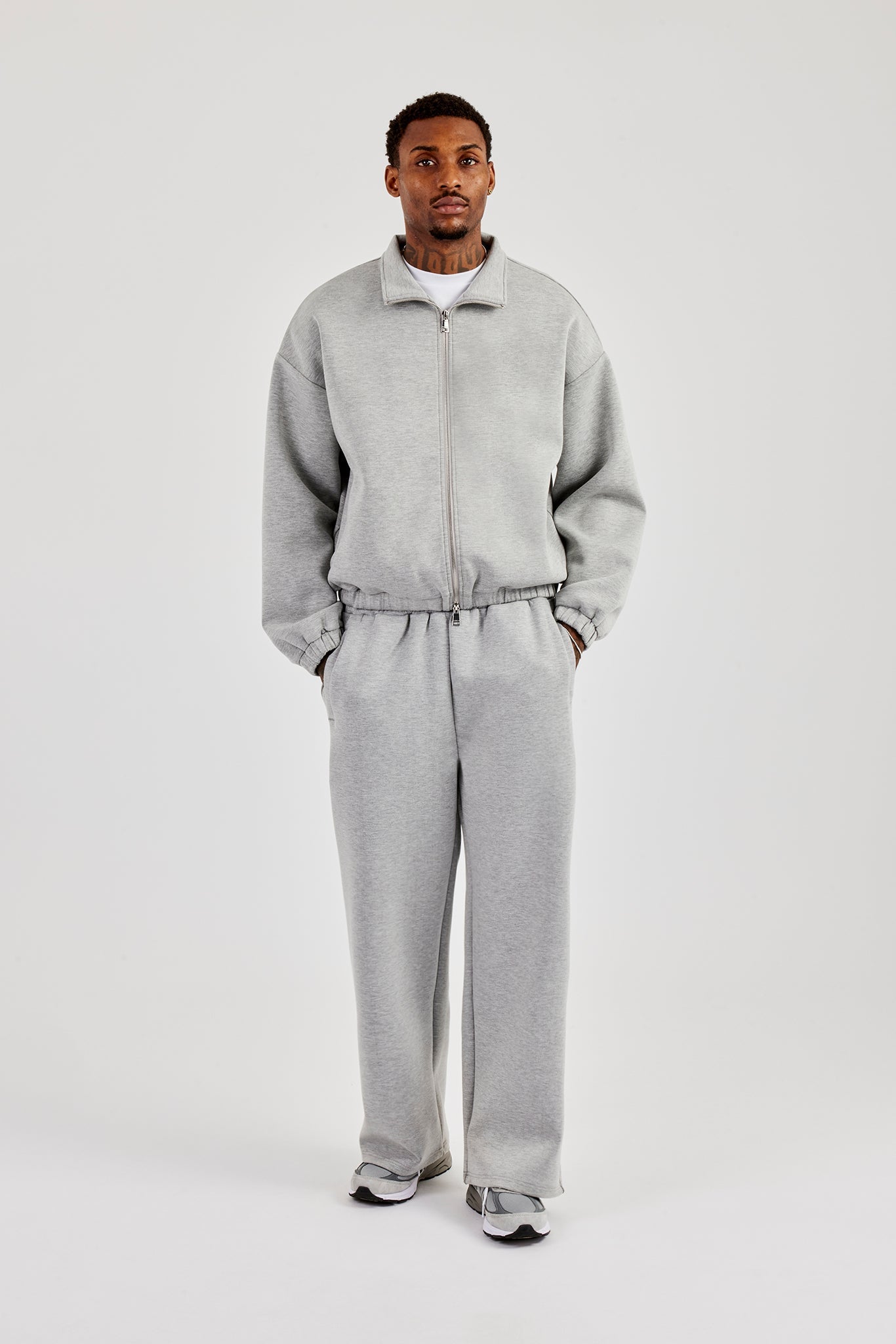 Scuba Funnel Neck Jacket - Grey